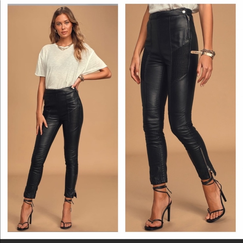 Free People leather pants size 12 NWT